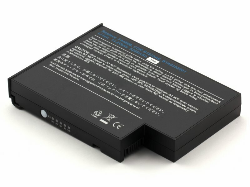 Аккумуляторная батарея для ноутбука Fujitsu Siemens 4UR18650F-1-QC090 14.8V (4400mAh)
