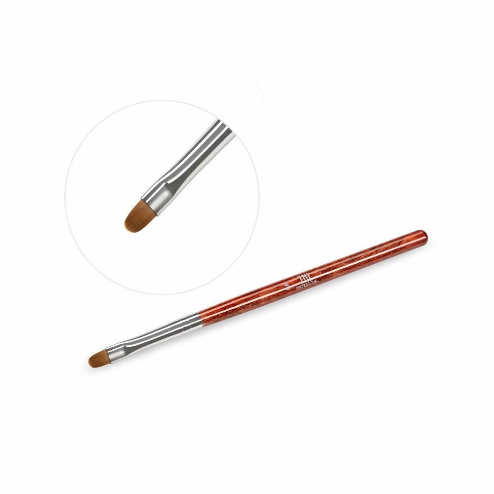 фото Кисть для геля TNL Professional - № 06 закругленная улучшенная в тубе