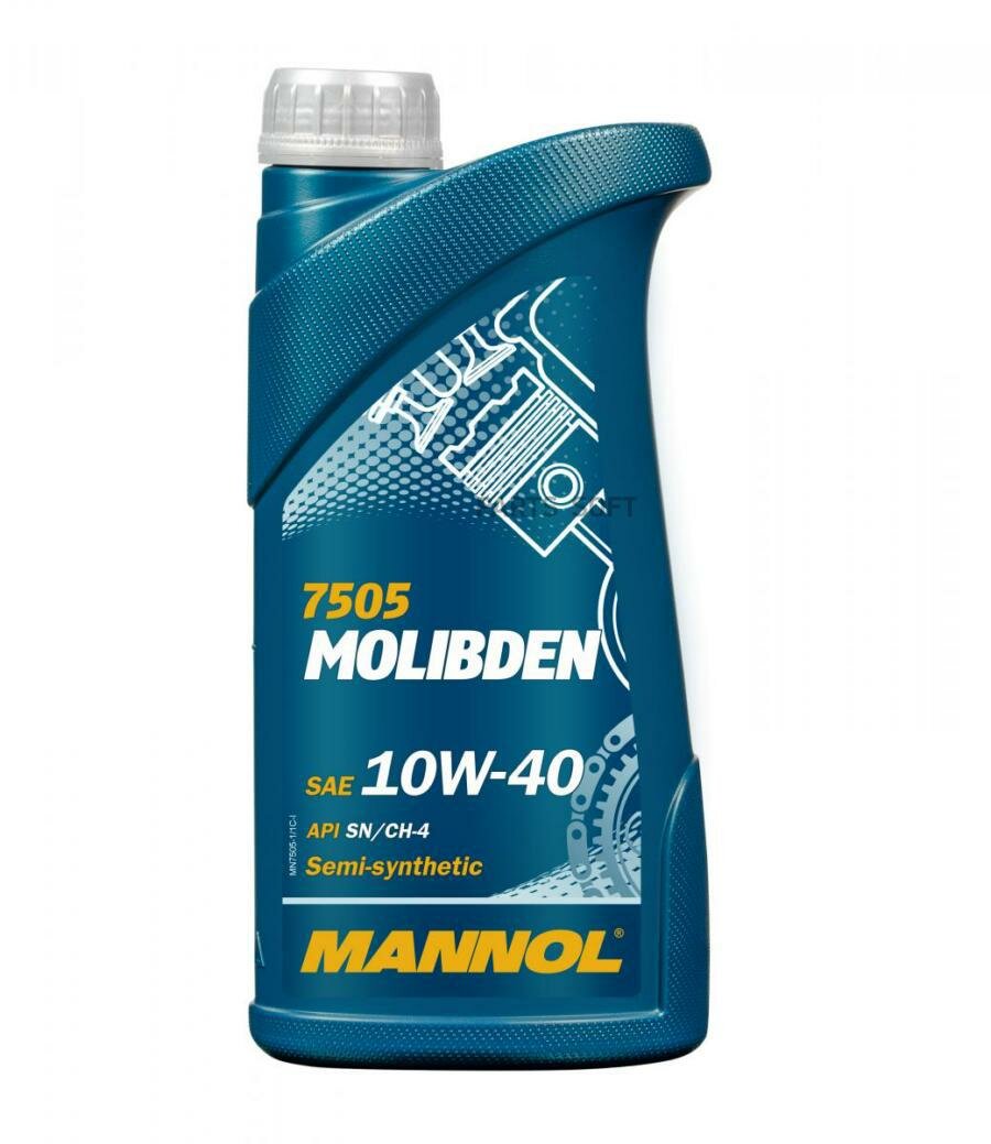 MANNOL MN7505-1 7505-1 MOLIBDEN BENZIN 10W40 1л. API SN/CH-4. Полусинтетическое моторное масло