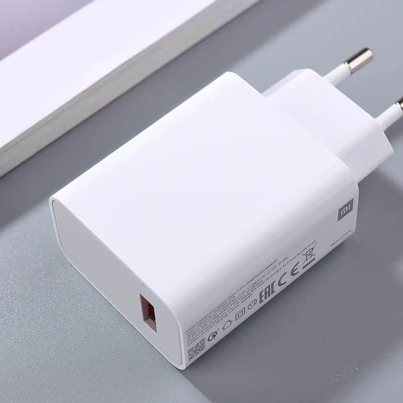 Адаптер для Xiaomi 33W с USB входом в комплекте с кабелем Type-C USB 6A/Сетевое зарядное устройство