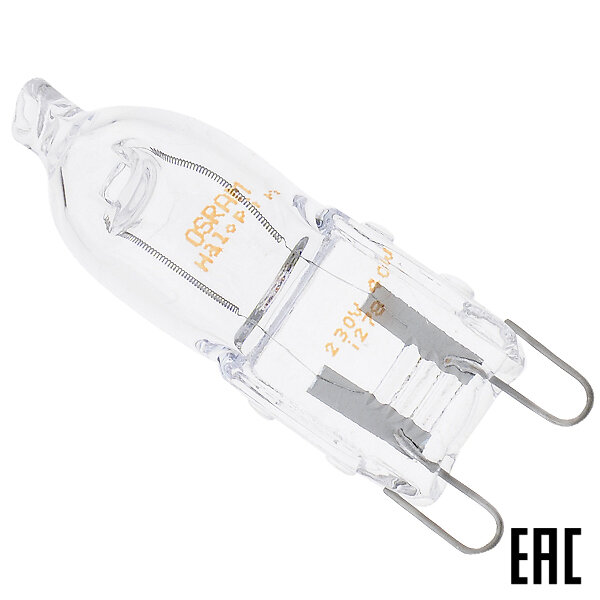 фото Лампа 40Вт 66740 OVEN HALOPIN 40W 230V G9 490Лм галогенная термостойкая прозрачная OSRAM (2 шт. в комплекте)