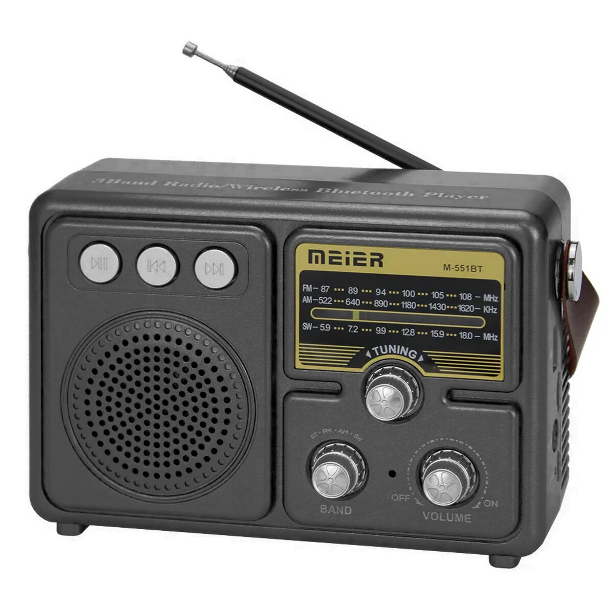 Радиоприемник Meier M-551BT+MP3 плеер+Bluetooth (черный)