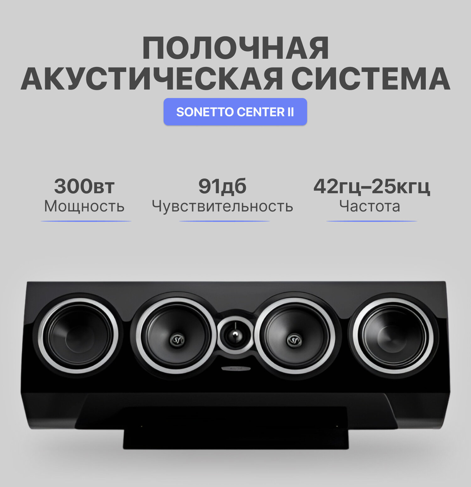 Полочная акустическая система Sonus Faber Sonetto Center II black