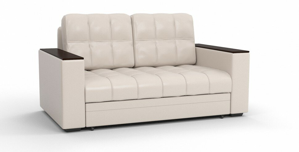 фото Диван выкатной Атлантик Люкс Мини экокожа бежевый (пружинный блок "боннель")