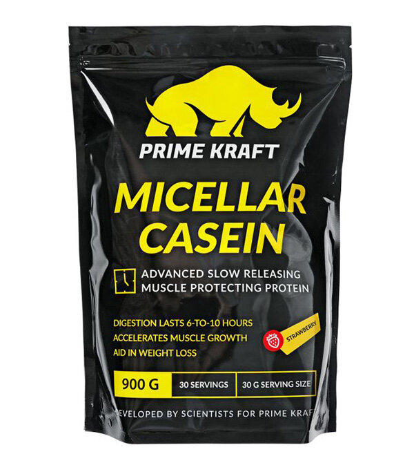 Казеиновый протеин Micellar Casein Prime Kraft 900 г (Молочный шоколад)