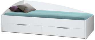 Кровать Олимп Фея-3 асимметричная 1900х800 Белый