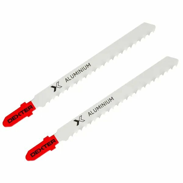 фото Пилка для электролобзика по алюминию Dexter T127D чистый рез 76 мм, 2 шт.