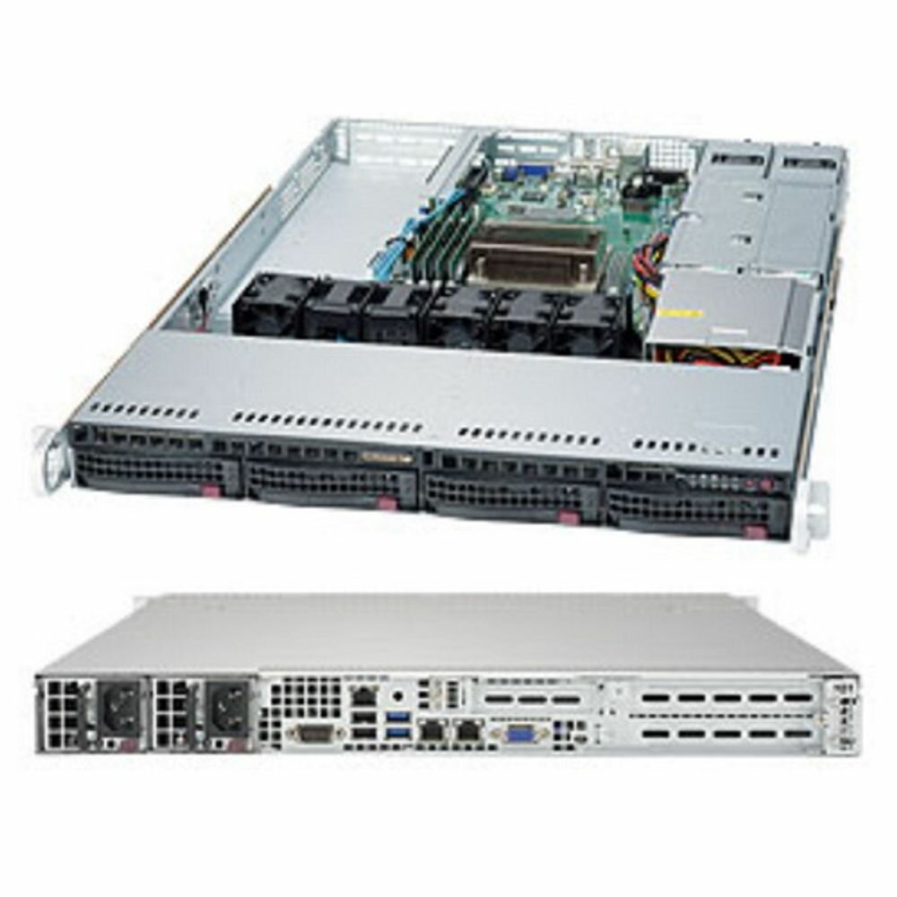 SuperMicro Платформа системного блока SuperMicro SYS-5019S-WR 1U 2x500W Rackmount SC815TQC-R504WB X11SSW-F (LGA1151 4xDDR4 4xSATA3 2xUSB3.0 2xUSB2.0 VGA Left riser slot: PCI-E3.0x16 or 2xPCI-E3.0x8 PCI-E3.0x4(in x8) M.2 PCI-E3.0 x4) SYS-5019S-WR