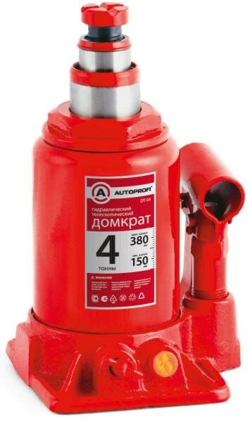 Домкрат бутылочный гидравлический AUTOPROFI DT-04