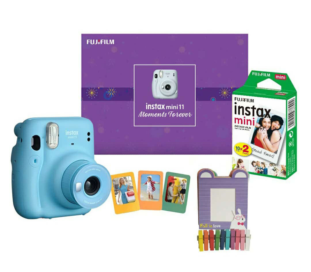 Фотоаппарат моментальной печати Fujifilm Instax MINI 11 Moments Forever Kit голубое небо