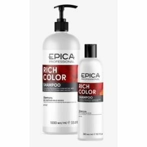 фото Шампунь Epica Professional Rich Color Rich Color Shampoo, Шампунь для окрашенных волос, с маслом макадамии и экстрактом виноградных косточек, 300 мл