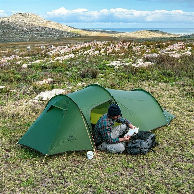 Палатка двухместная Naturehike Opalus NH20ZP001, оранжевая, 6927595750667