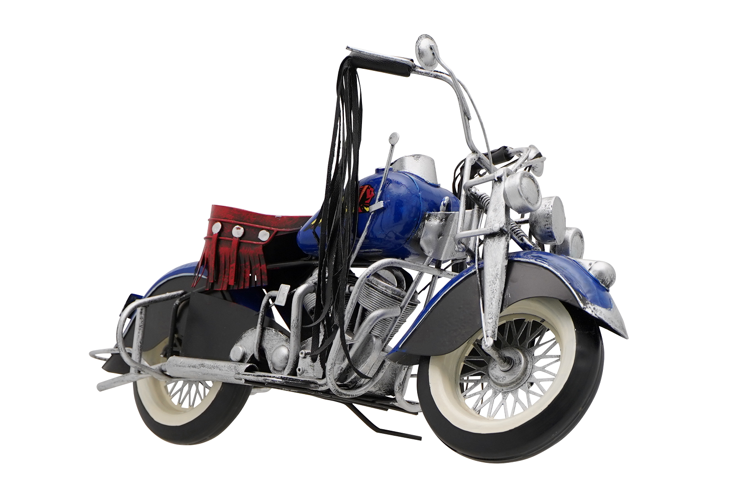 Модель мотоцикла indian chief 1948 года синий длина 40