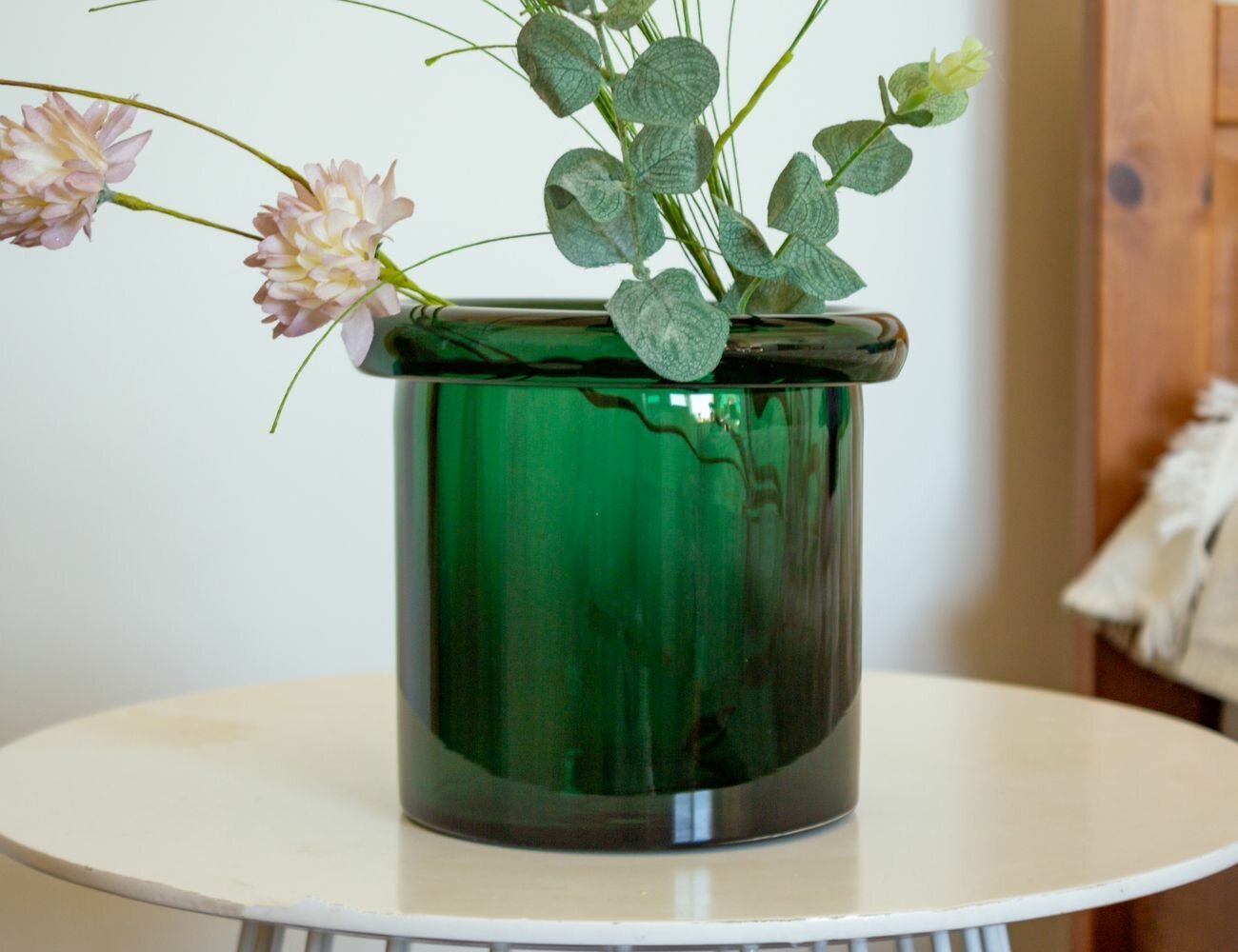 Декоративная ваза тацца стекло зеленая 16 см EDG 107477-86-1