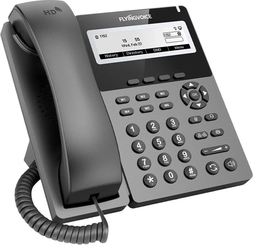 Телефон IP Flyingvoice P22P серый упак1