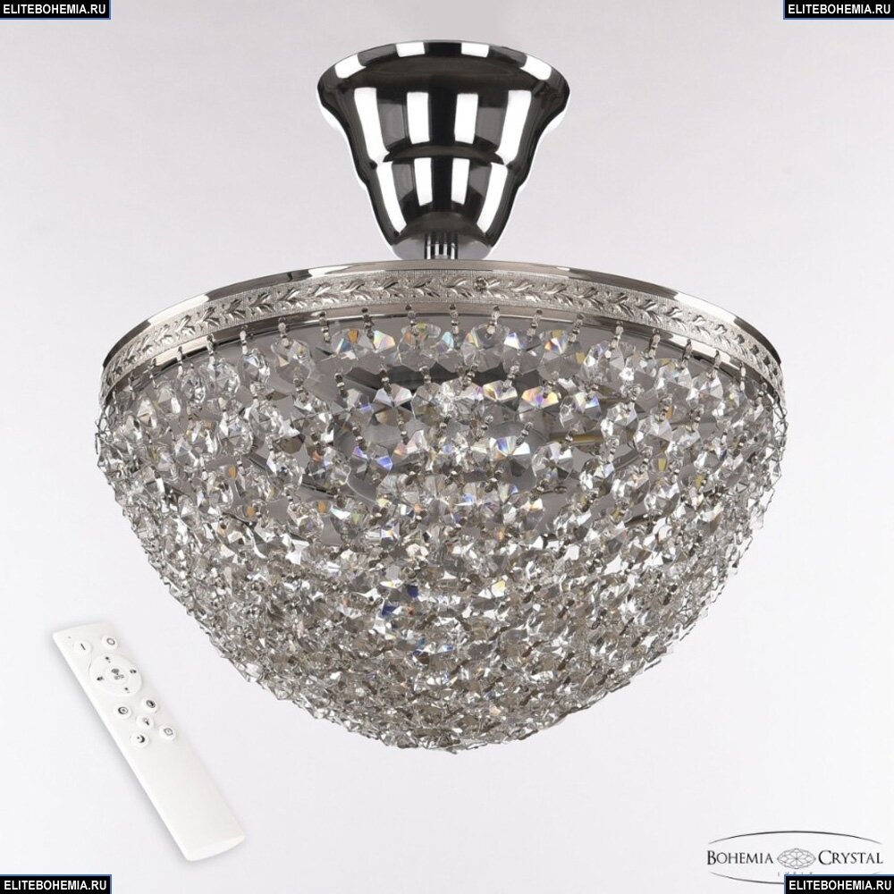 Потолочный светодиодный диммируемый светильник с пультом ДУ Bohemia Ivele Crystal 1932 19321/25IV/LED-DIM Ni - фото №1