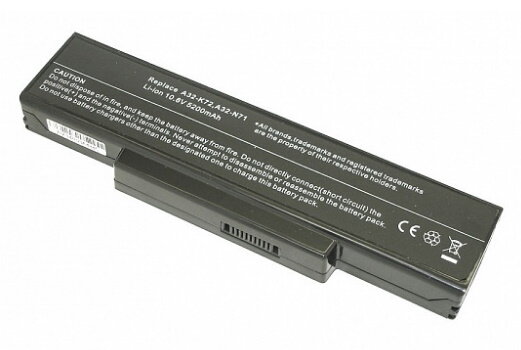 Аккумулятор для Asus K72, K72JK, K72JR, K72F, K73, K72D, K72J, K72Q, K72JF, N71, N73, X77, (A32-K72,