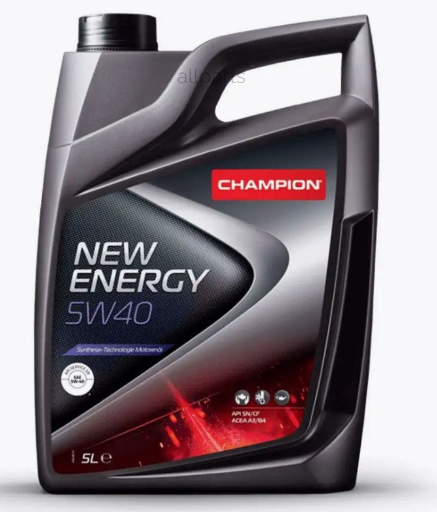 CHAMPION OIL 8211850 Масло мот. синт. CHAMPION NEW ENERGY 5W40 (5л)