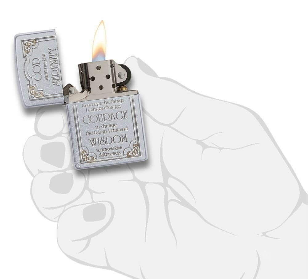 Подарочный набор ZIPPO ( Зажигалка ZIPPO 28458 Classic, серебристая, с покрытием Satin Chrome + кремни + топливо, 125 мл ) — фото 8