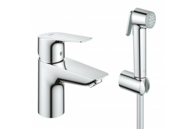 Смеситель с гигиеническим душем Grohe BauEdge 23757001, серебристый хром 1500 мм