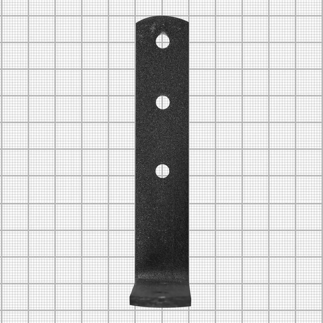 Кронштейн мебельный 4x20x60x100 мм цвет черный - фотография № 4