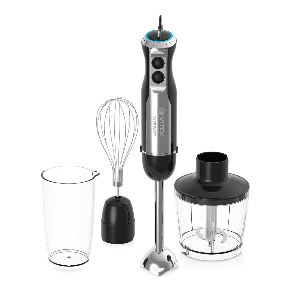 фото Блендер погружной 800ВТ 4ПРЕДМЕТА чаша 0.6Л стакан 0.6Л 2СК МЕТ нога черн CENTEK новинка