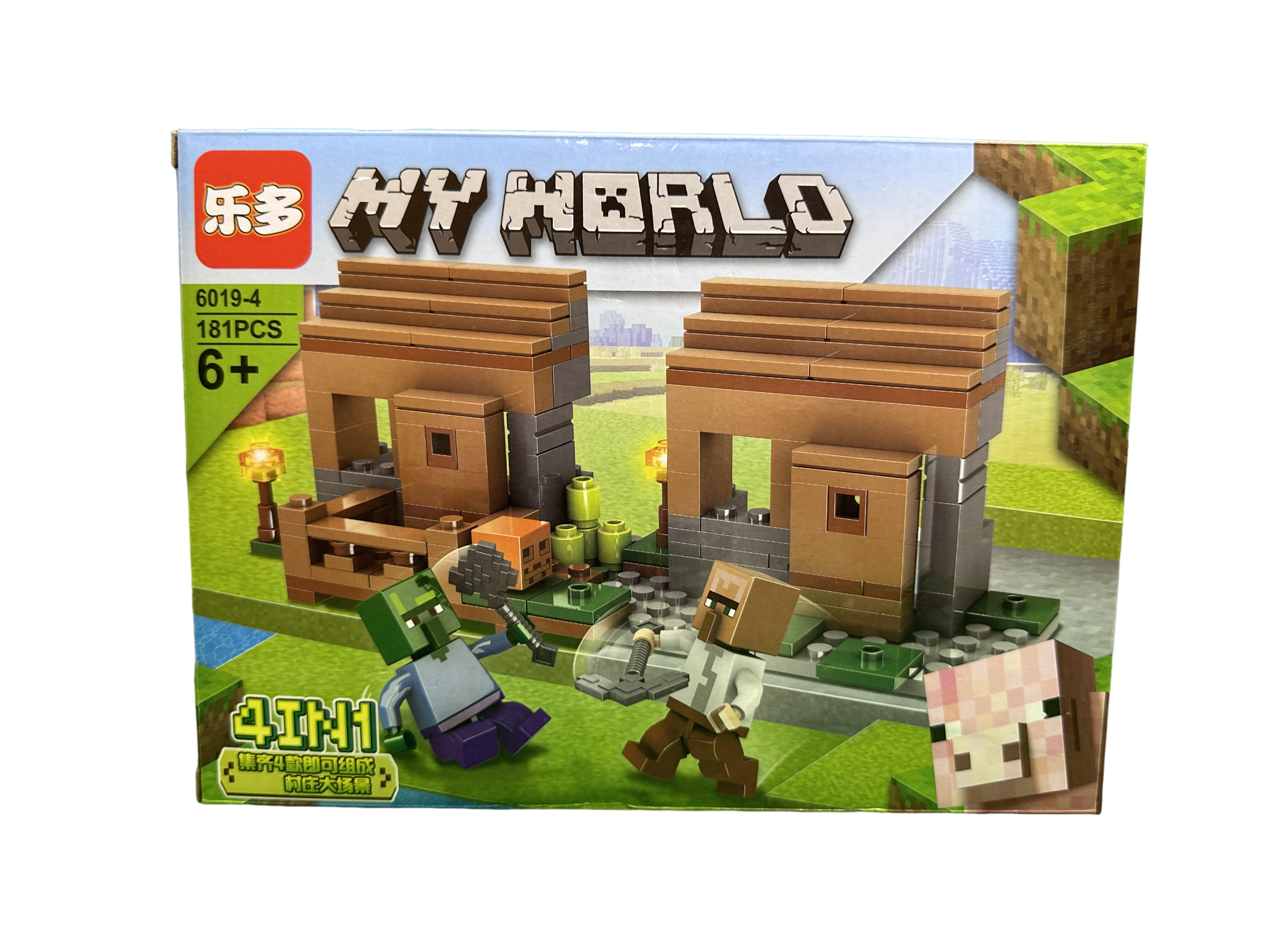 Конструктор Minecraft myworld 4 в 1, NO. 6019-4, 181 деталь