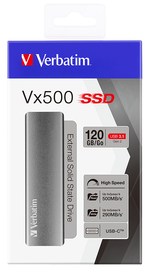 USB SSD Drive 120GB Verbatim VX500 USB 3.1 — фото 3