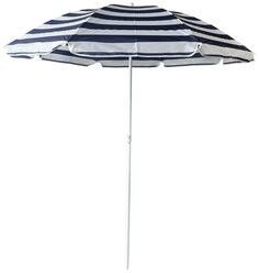 Зонт 2,4м бело-синяя полоска (12шт в уп.) 2 части арт.WRU052/2 "Garden story"