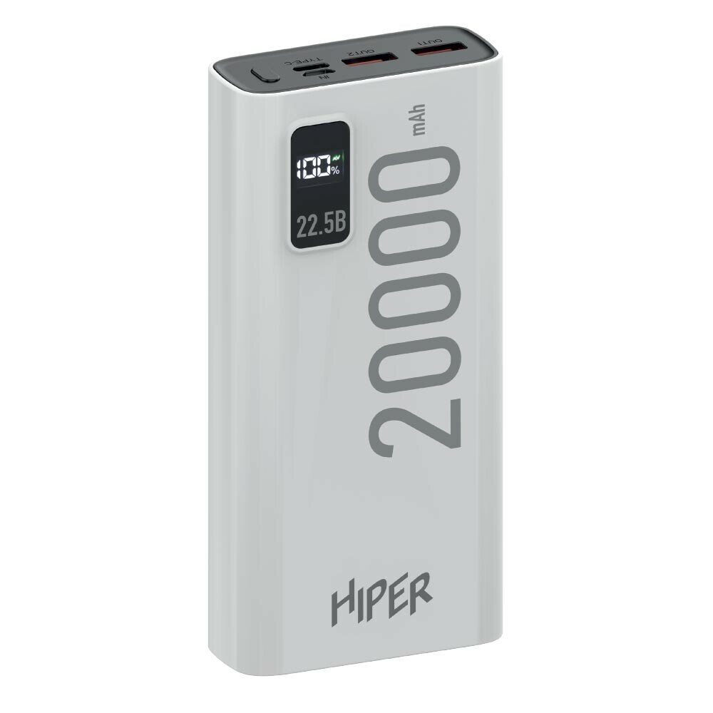 Мобильный аккумулятор HIPER EP 20000 белый (ep 20000 white) - фото №1
