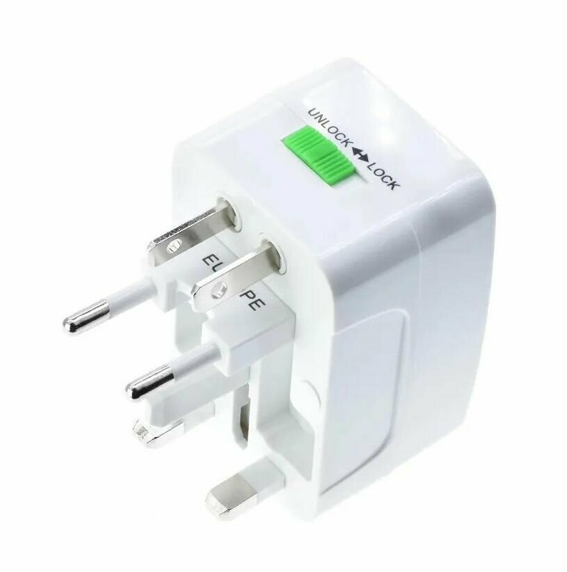 фото Сетевой адаптер ALL-IN-ONE, для всех типов розеток, белый