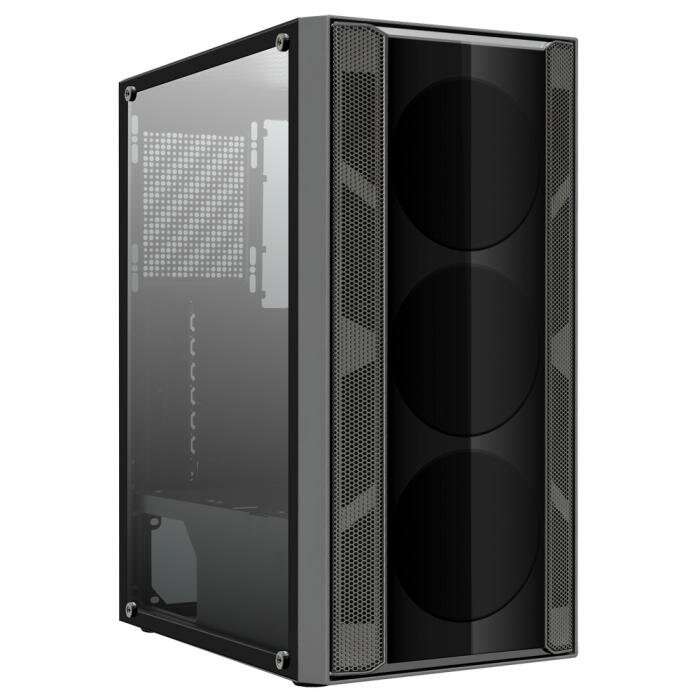 Корпус Ginzzu CL150 Black ATX, mATX, Mini-ITX, Midi-Tower, без БП, с окном, 2xUSB 2.0, USB 3.0, Audio