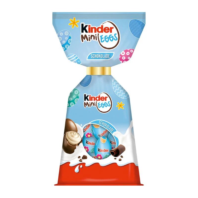 Конфеты Kinder Schokolade Mini Eggs из молочного шоколада с молочной начинкой, 85г