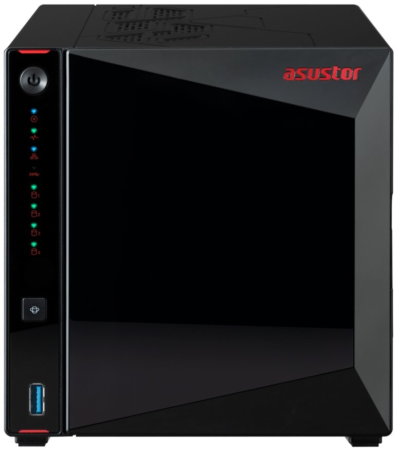 Сетевое хранилище Asustor NIMBUSTOR 4 Gen2 AS5404T 90IX01R1-BW3S40 настольный 4 25"35"M2 SATA III 88TB RAID 0RAID 1RAID 10RAID 5RAID 6Single disk 4 GB DDR4 Кол-во сетевые интерфейсов 2 25 Gb/s