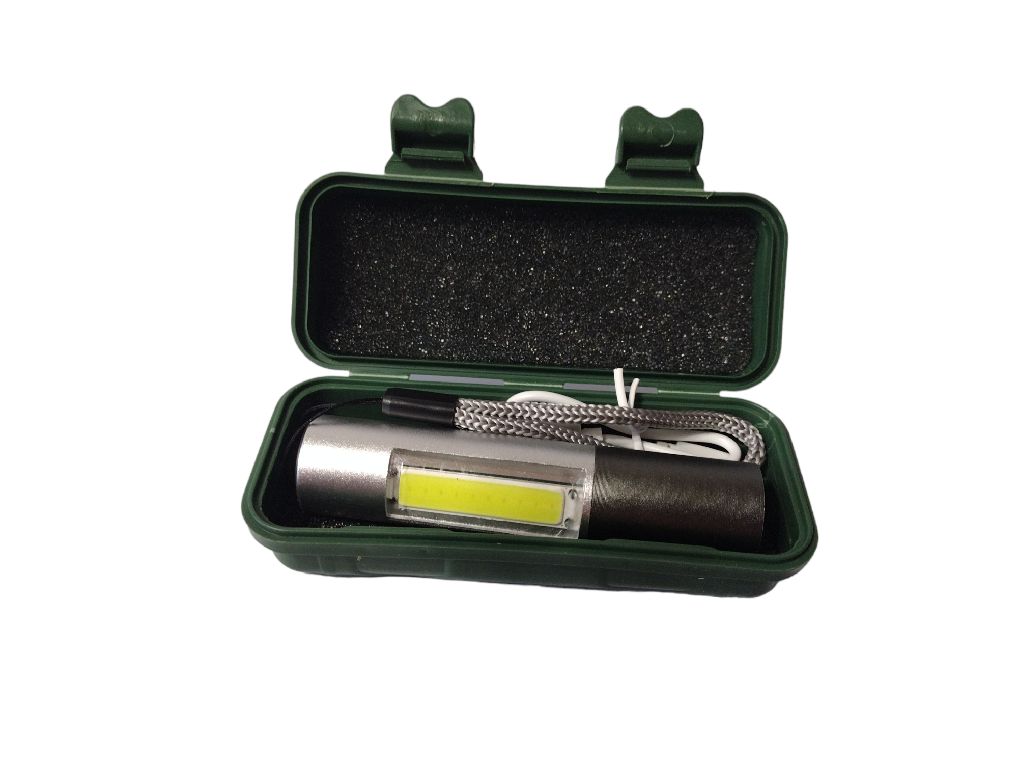 фото Фонарь ME MX-1501-COB (1COB, 1LED, miniUSB) хром