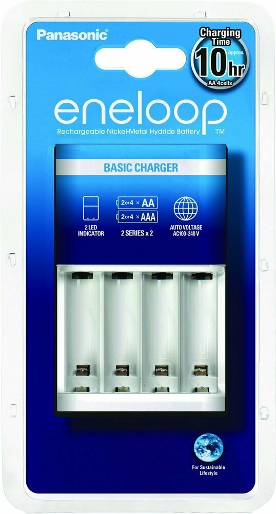 З/У для аккумуляторов Panasonic Eneloop BQ-CC51E Basic Charger AA/AAA 4 слота