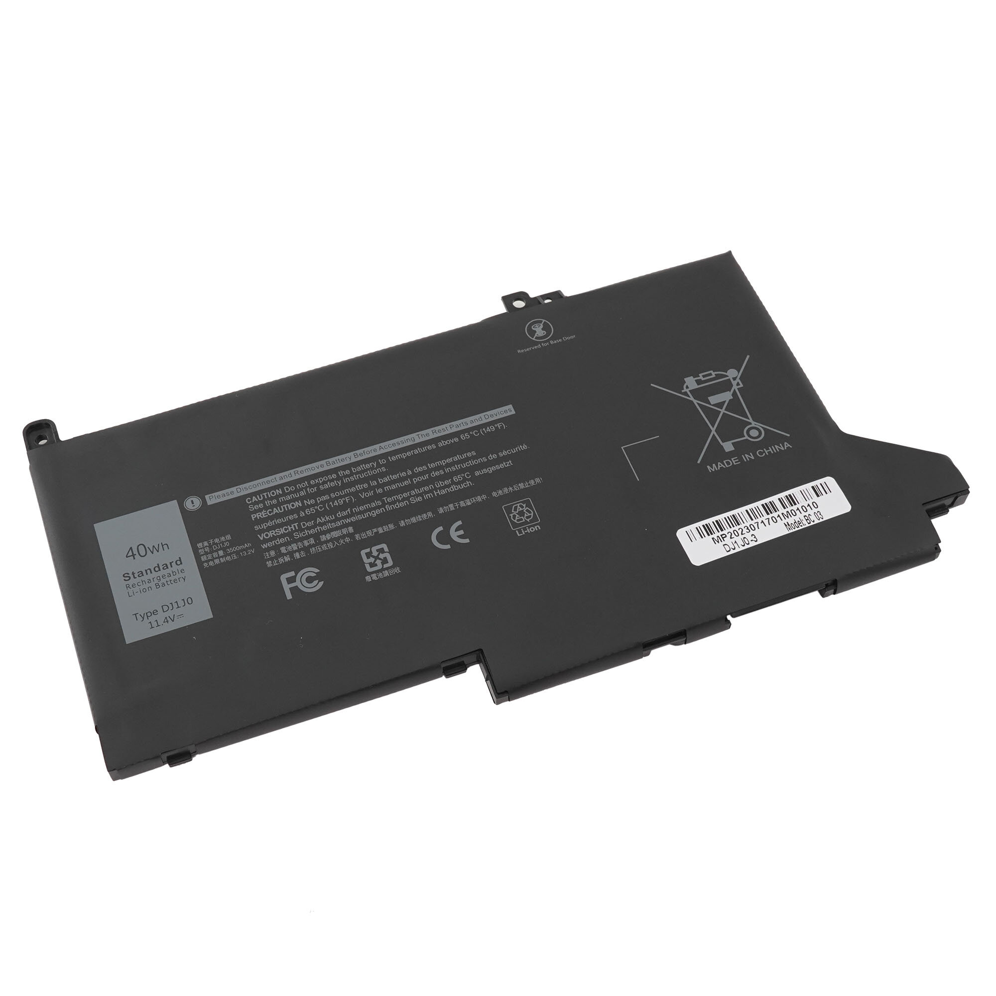 Аккумулятор OEM совместимый с DJ1J0 для Dell Latitude E7280 E7380 черный 11.4V 3500mAh