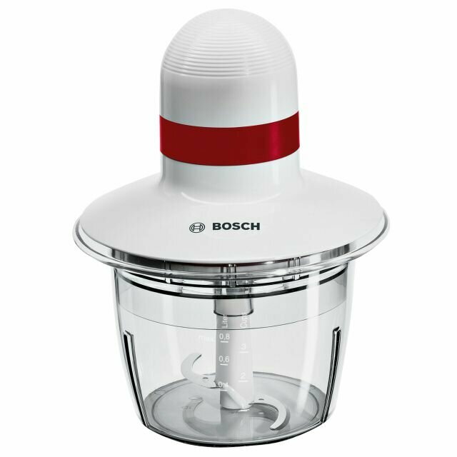 Измельчитель BOSCH MMRP1000, 400 Вт, белый/красный