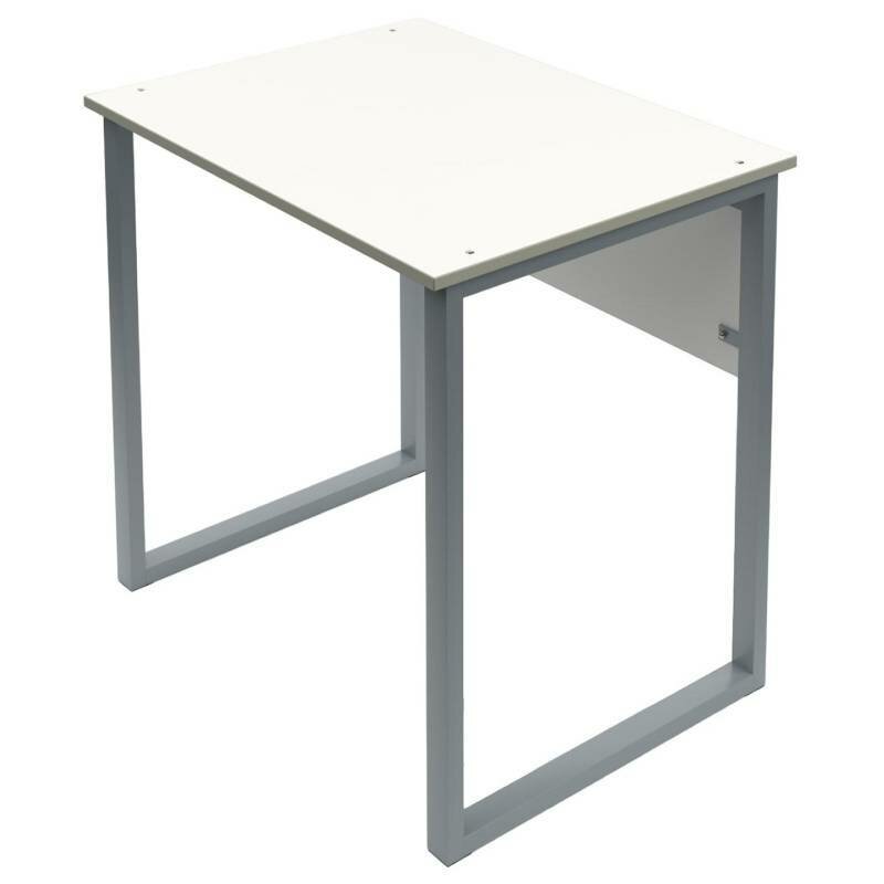 фото Парта МЕТ_Стол ученич. на прямоуг. Тр. 800х600х760мм белый/серый