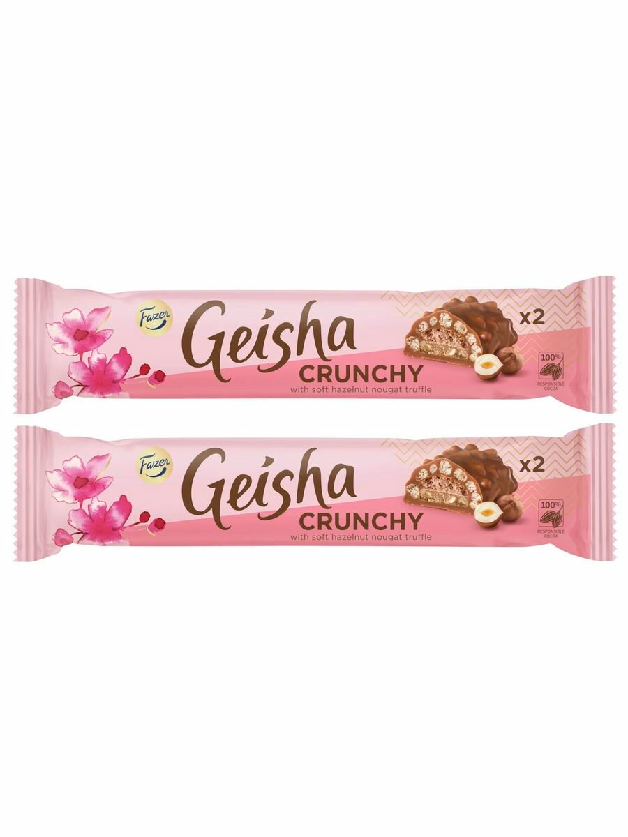 Батончик в шоколаде Geisha сrunchy с воздушным рисом 2 шт