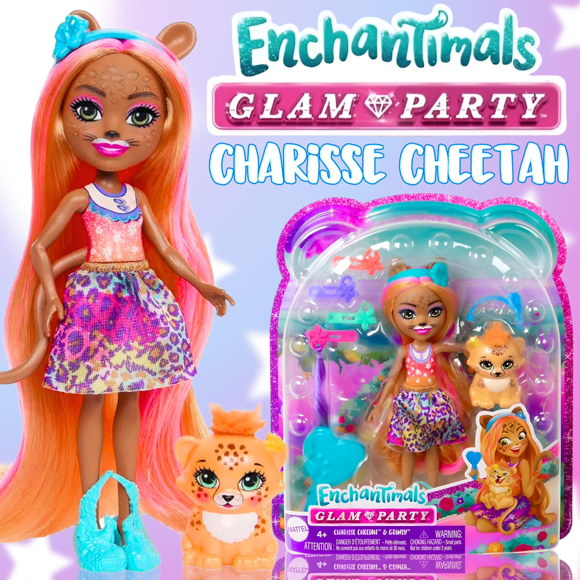 Кукла Энчантималс Гепард Гламурная вечеринка - Enchantimals Glam Party Deluxe Charisse Cheetah doll