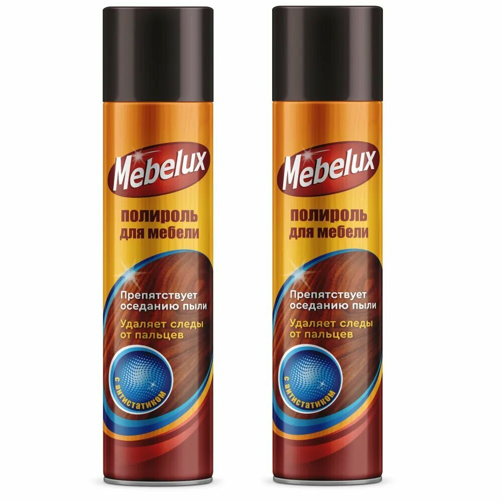 фото Полироль для мебели Mebelux, с антистатиком, 300 мл, 2 шт