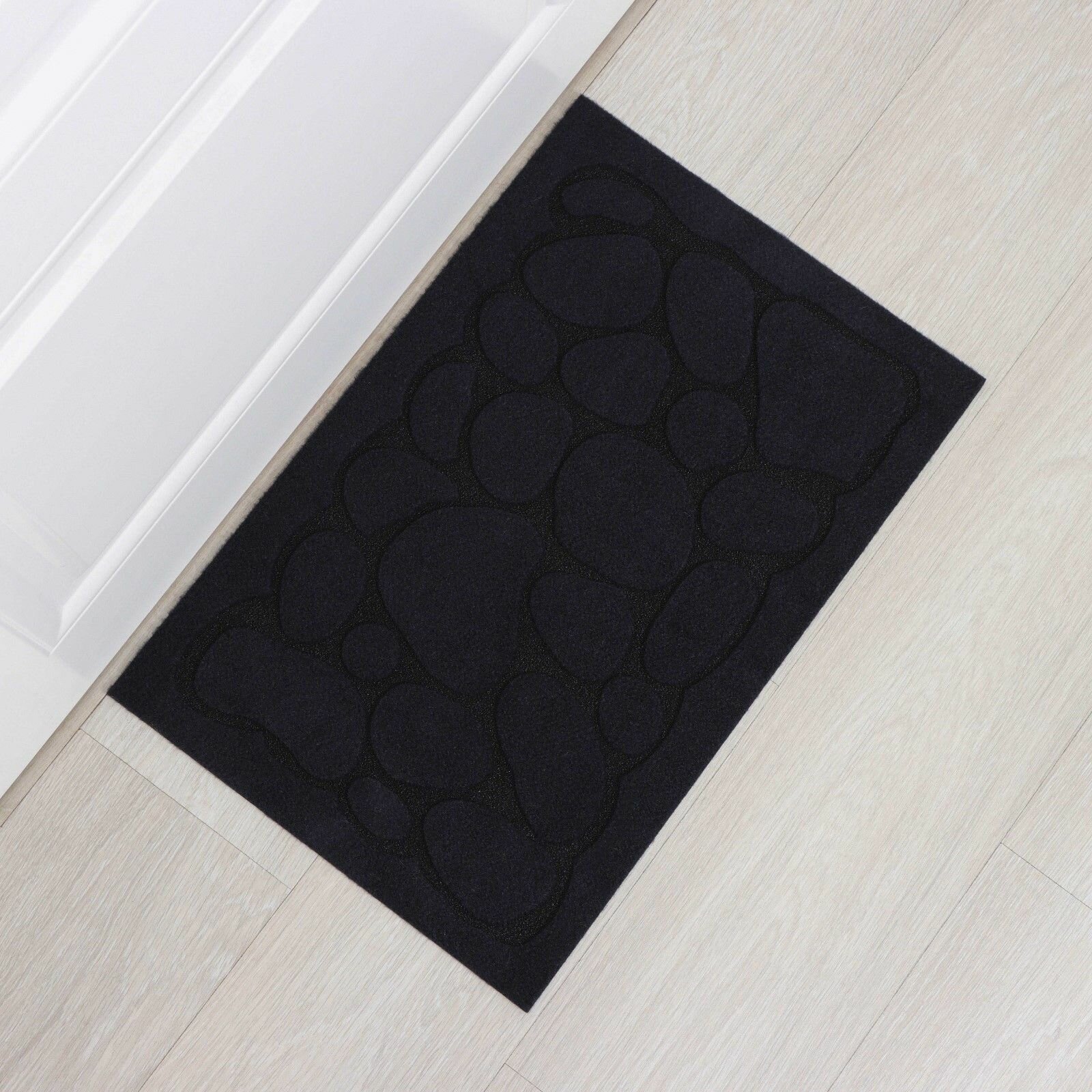 фото Синий придверный коврик «Камни» без окантовки (40х60 см)