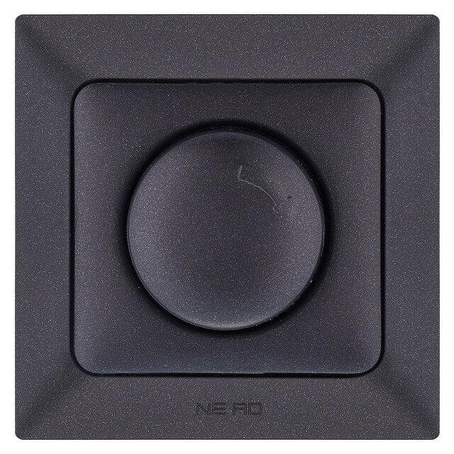 фото Диммер поворотный ne-ad aras 800вт 250в 10а металлик черный