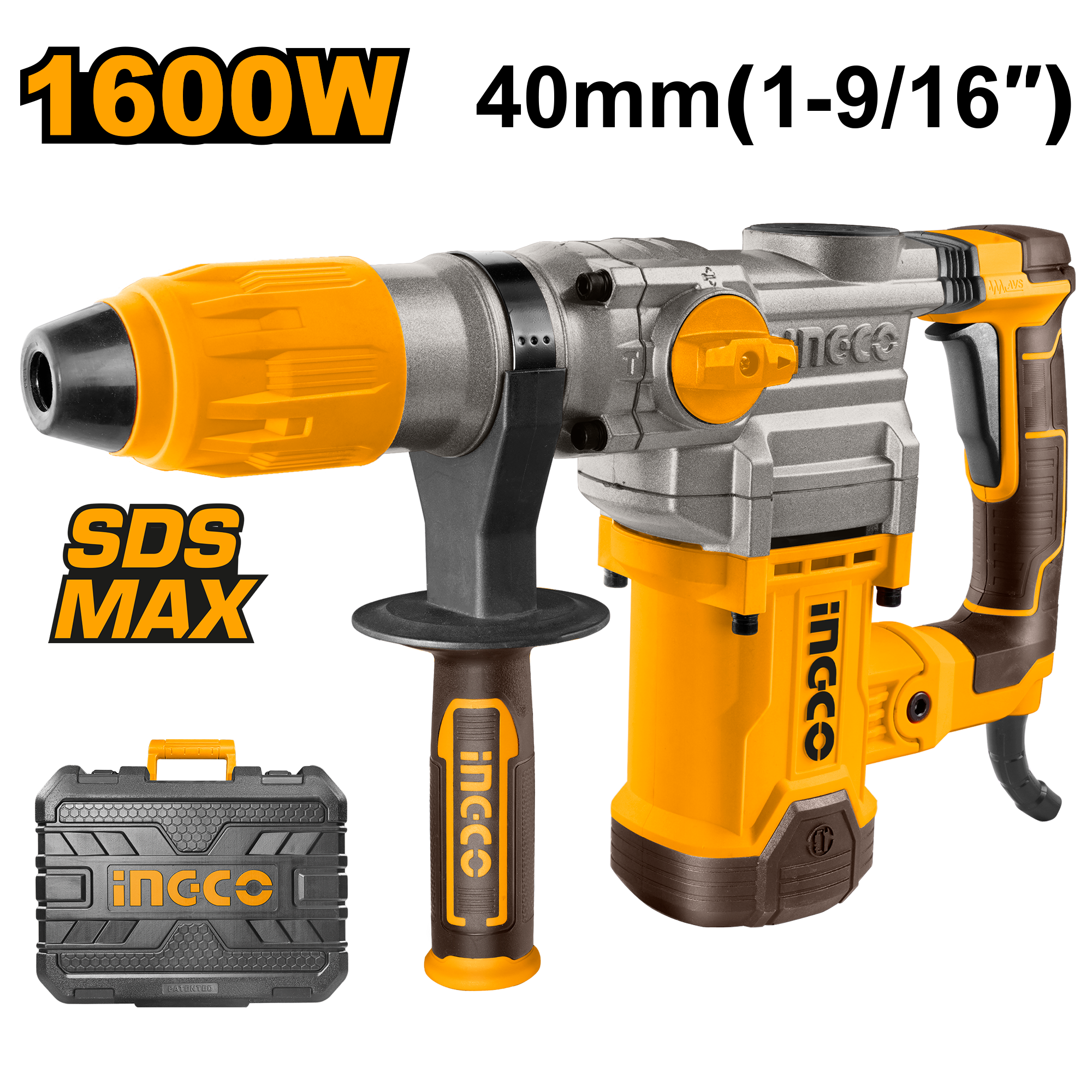 Перфоратор SDS-Max INGCO RH1600388 INDUSTRIAL 1600 Вт 10 Дж