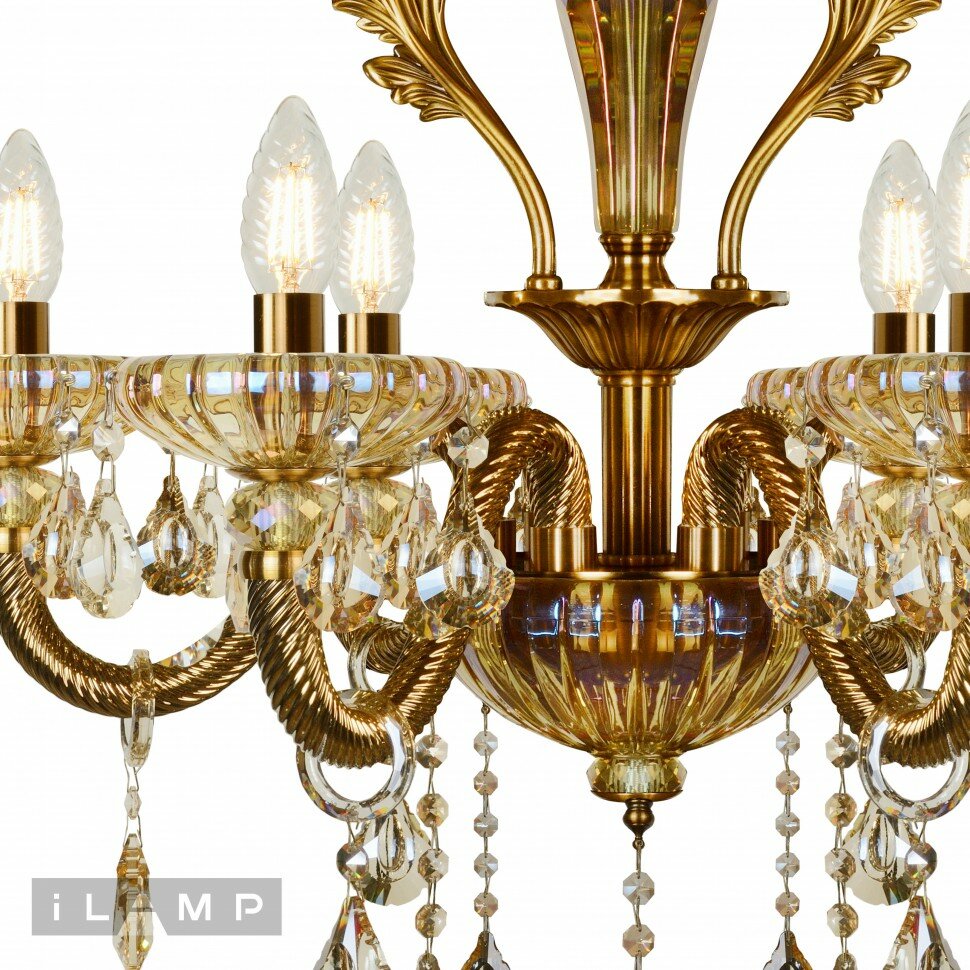 Люстра iLamp ASIA  81069-6 BR - фото №3