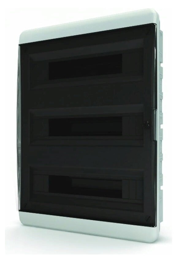 Щит встраиваемый Tekfor 54 (3x18) модуля IP41 прозрачная черная дверца BVK 40-54-1