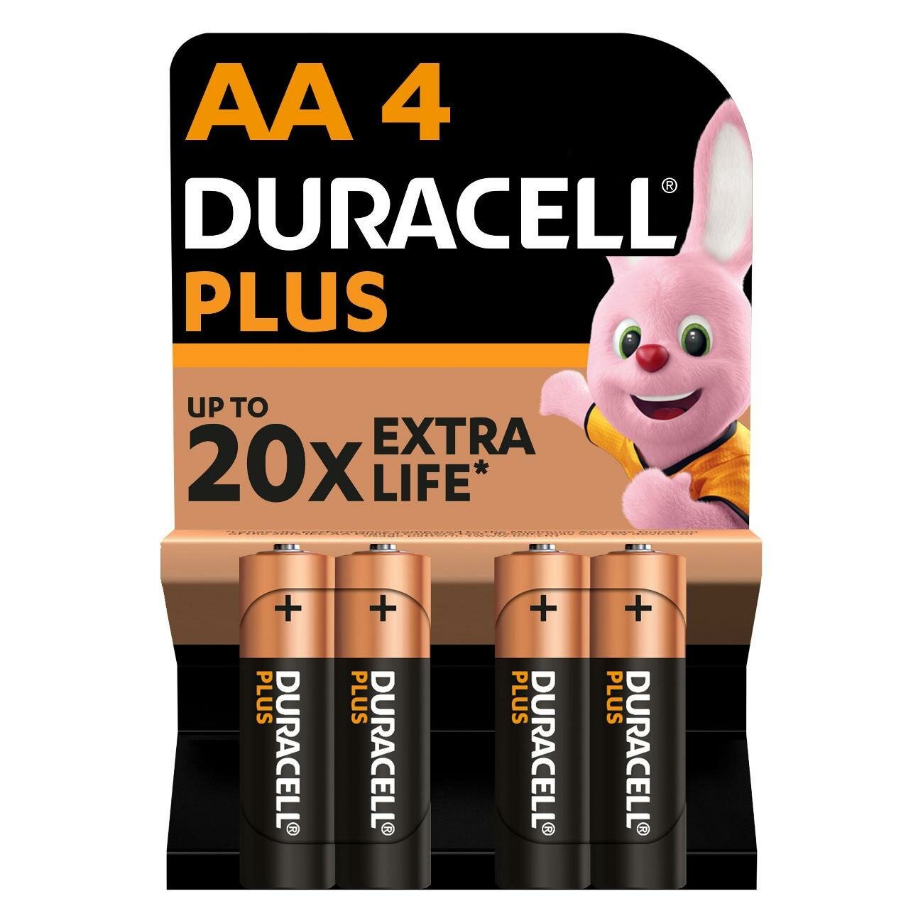 Батарейка Duracell AA LR6 Plus MX1500 BL4 , 4шт.