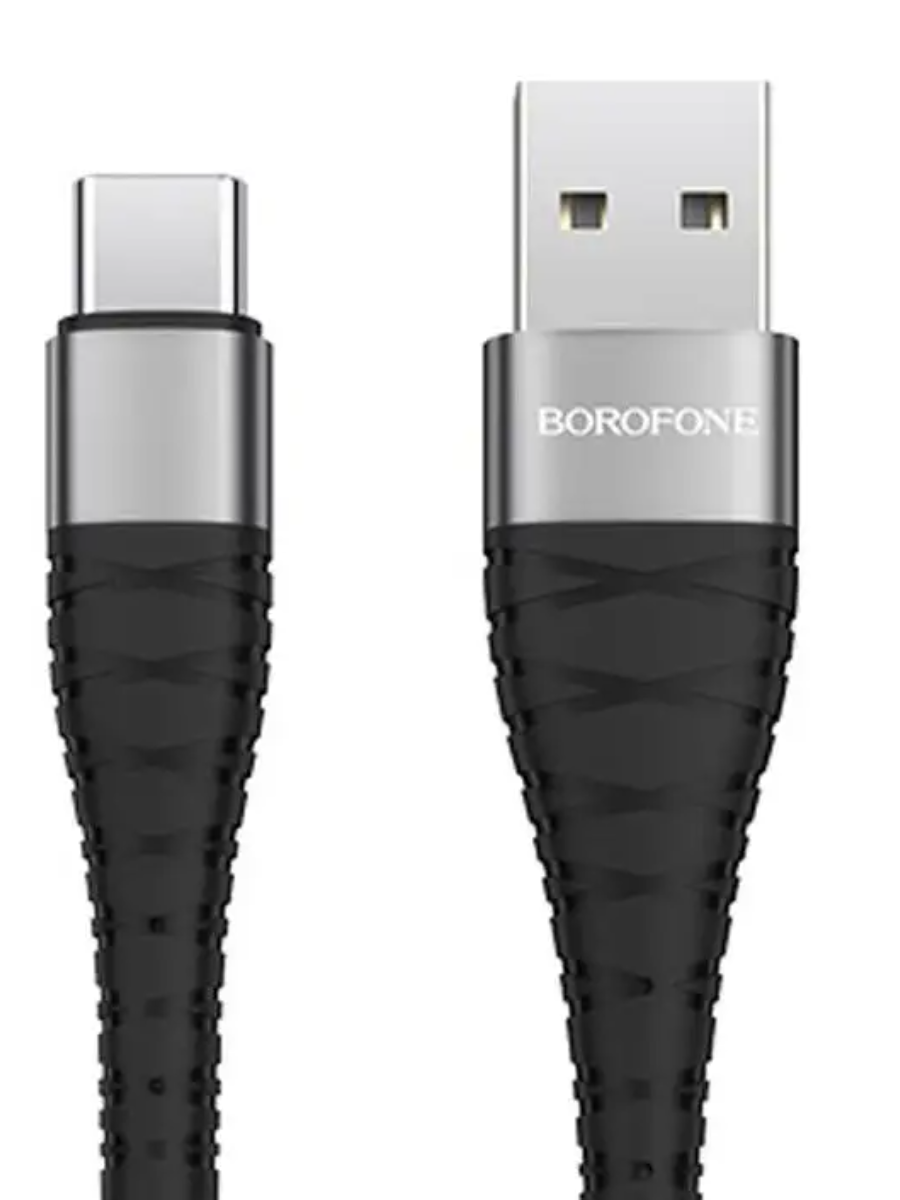 USB кабель BOROFONE BX32 Munificent Type-C 0.25м 5A нейлон (черный)