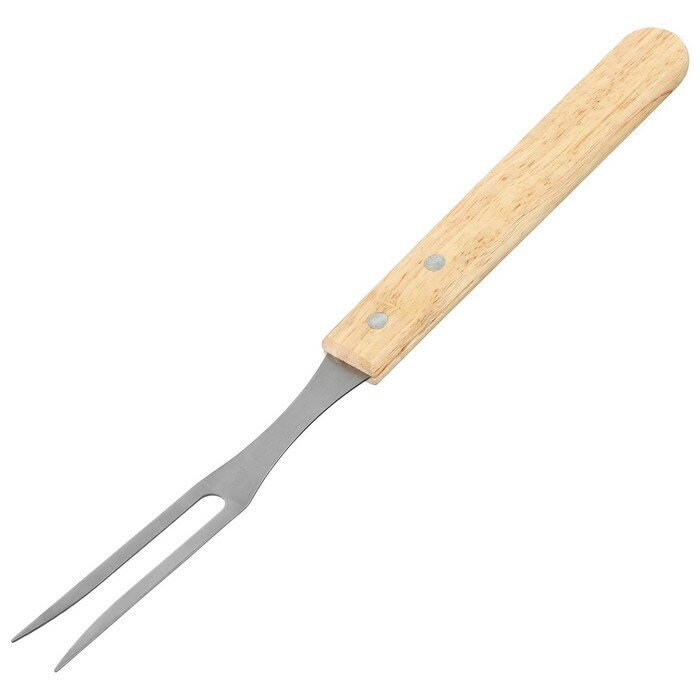 Набор для барбекю Maclay: вилка, щипцы, лопатка, нож, 33 см - фотография № 5